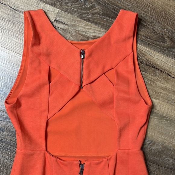 Alice + Olivia Bright Orange Bodycon Dress Size 4 - Picture 5 of 10